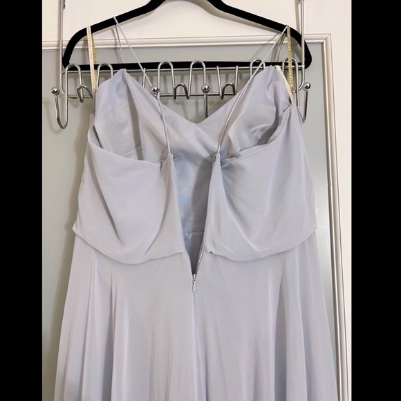Jenny Yoo - Floor Length formal chiffon dress, prom, gown - Size 14 - light blue - Picture 9 of 16